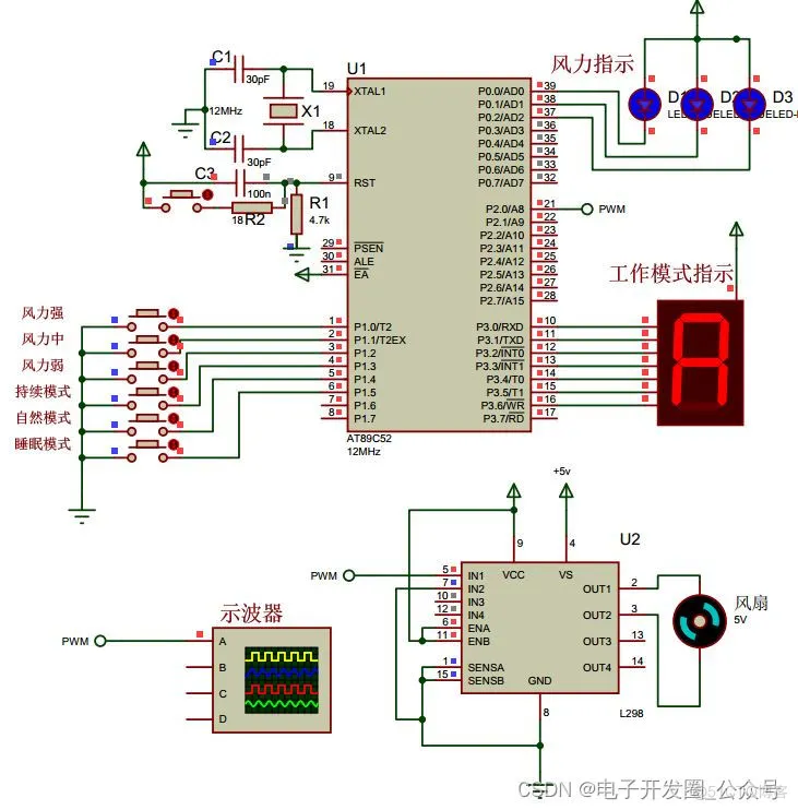 基于单片机的家用风扇仿真设计(#0045)_数据存储